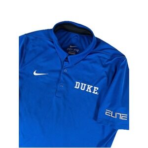 Nike Elite Dri-Fit Duke Blue Devils Embroidered Blue Polo Shirt Men's‎ Small